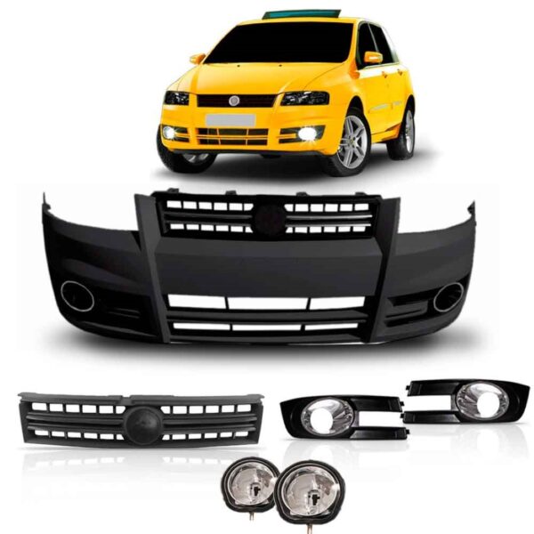 Parachoque Stilo 03 04 05 06 07 08 09 10 11  1a Linha  Preto