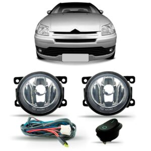 Kit Farol Auxiliar Milha Neblina Citroen C4 Hatch E Pallas
