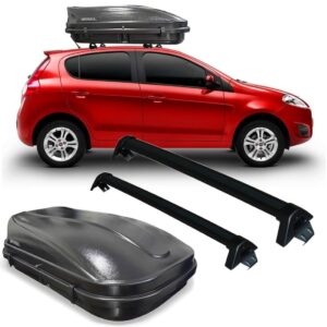 Rack Aluminio Palio 2012 A 2014 Preto + Maleiro 510 Litros. Preto