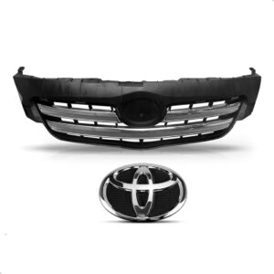 Kit Grade Corolla 2009 A 2011 Cinza Com Emblema Preto