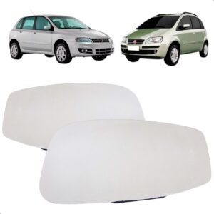 Par Lente Espelho Retrovisor Com Base Fiat Idea E Stilo