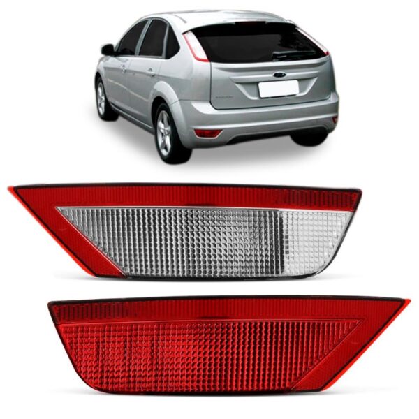 Par Sinaleira Focus Neblina+ré Parachoque 2009 A 2012 Fitam Vermelho