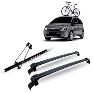 Bagageiro Meriva 2002 A 2011 + Suporte Bike Preta