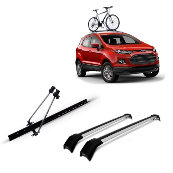 Travessa Ecosport 2013 A 2016 Prata + Suporte Bicicleta Plata