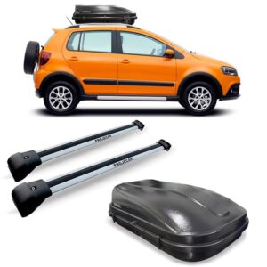 Bagageiro Te Spacefox Crossfox 2006 A 2017 + Baú 510 Litros Preta