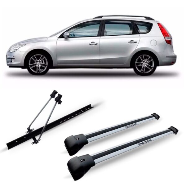 Travessa Teto I30 Cw Perua Prata + Suporte Bike Plata