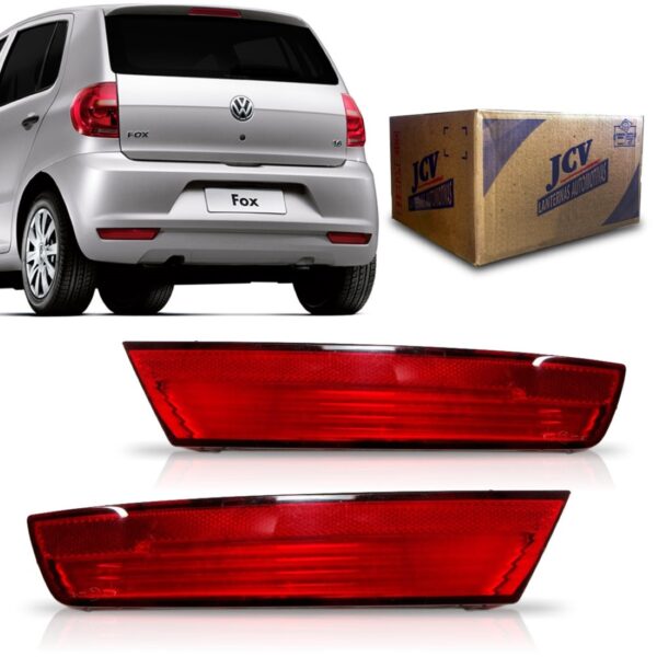 Par Sinaleira Refletiva Traseira Fox 2010 2011 2012 2013 Vermelho