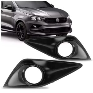 Par Moldura Milha Cronos 2018 A 2023 Com Furo Black Piano Black Piano