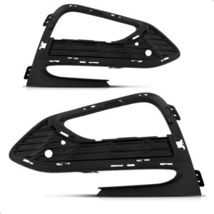 Par Moldura Farol Milha Cruze Hatch 2017 A 2019 Furo Sensor Preto Ambos Lados