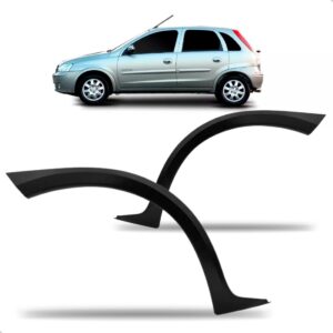 Par Moldura Paralama Traseiro Corsa 1994 A 2002 Hatch Preto