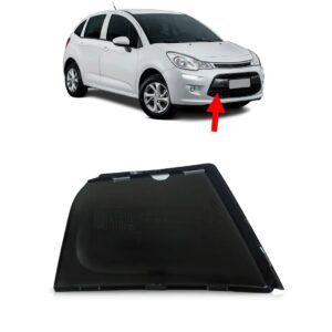 Par Acabamento Grade Para-choque Dianteiro C3 13 14 15 16 Preto