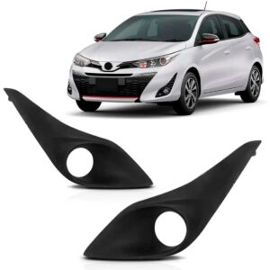 Moldura Milha C/ Furo Yaris 2018 Em Diante Preto