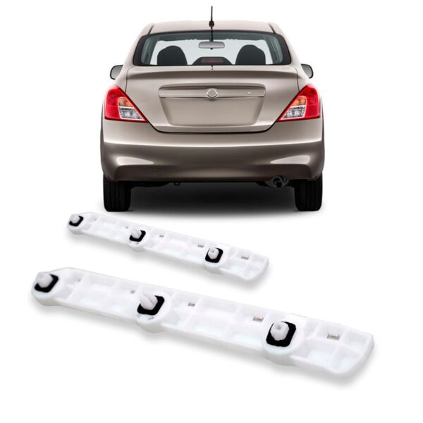 Par Guia Suporte Central Parachoque Traseiro Versa 2011/2015