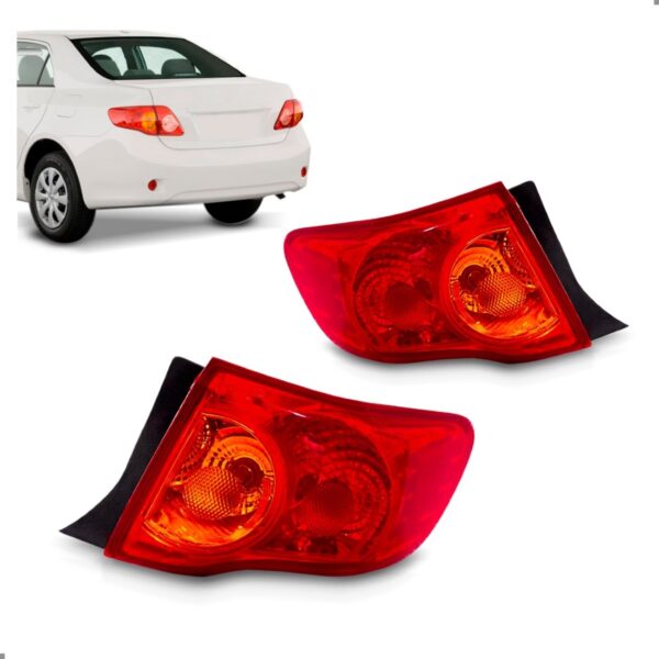 Par Lanterna Traseira Corolla 2008 2009 2010 2011 Vermelho