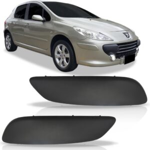 Par Moldura Parachoque Peugeot 307 2007 08 09 10 2011 Preto