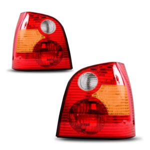 Par Lanterna Traseira Polo 2003 2004 2005 2006 Tricolor - Vermelho