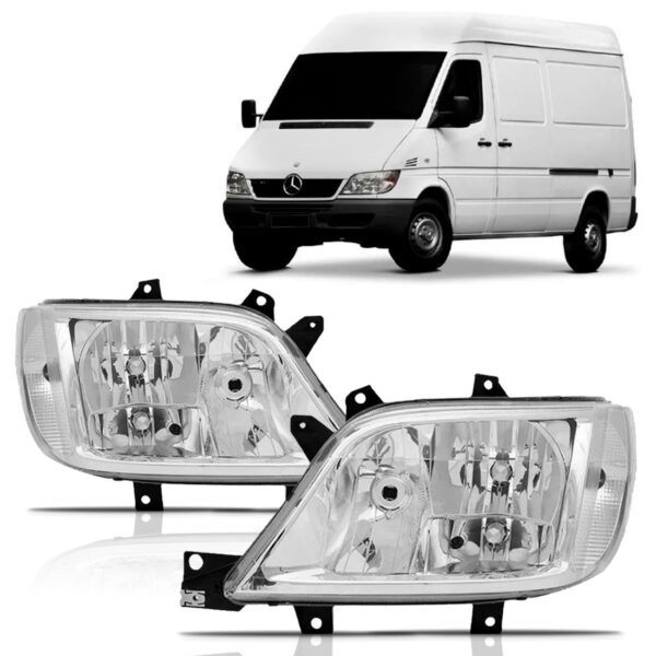 Jogo Farol Sprinter 2003 04 05 06 07 08 09 10 11 C/ Auxiliar