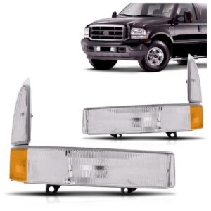 Sinaleira Para Ford F250 1999 2000 A 2005 Refletor Ambar