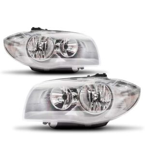 Par Farol Dianteiro Para Bmw 118i 2006 A 2011 Mascara Prata