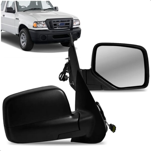 Par Retrovisor Ranger 2005 A 2009 Eletrico Preto Direito + Esquerdo