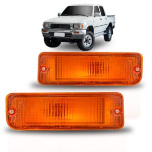 Par Sinaleira Seta Parachoque Hilux 1992 À 2001 Âmbar