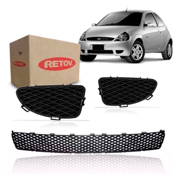 Kit Grade Ka 01 02 03 04 05 06 07 08 Inferior + Tampa Milha Preto