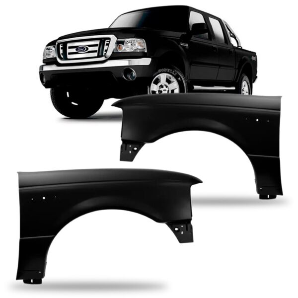 Par Paralama Ranger 2005 06 07 08 2009 Sem Furo