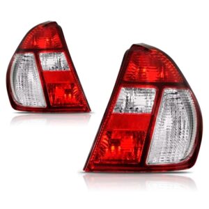 PAR LANTERNA TRASEIRA CLIO 2003 A 2008 SEDAN CRISTAL