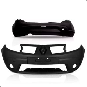 Par Parachoque Para Sandero 2008 A 2011 Dianteiro E Traseiro Preto