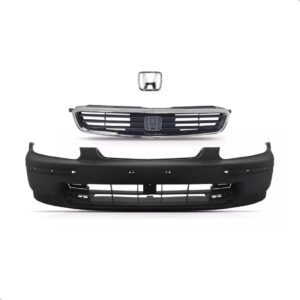 Parachoque Civic 1996 A 1998 + Grade Superior Completa Preto