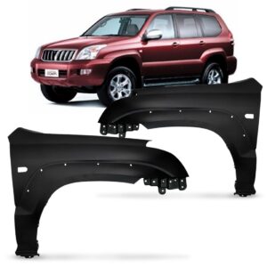 Par Paralama Prado 2004 A 2009 Com Furo Pisca E Moldura