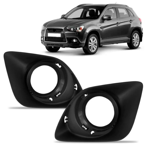 Par Moldura Milha Asx 2011 2012 2013 C/ Furo S/ Aro Cromado Preto