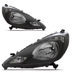 Par Farol Honda New Fit Twist 13 14 2015 Máscara Negra Direito E Esquerdo