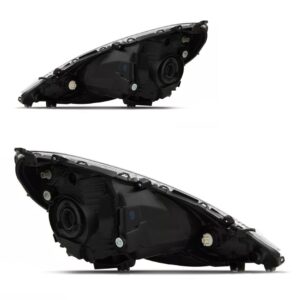 Par Farol Honda New Fit Twist 13 14 2015 Máscara Negra Direito E Esquerdo