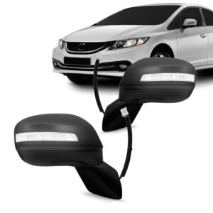 Par Retrovisor Civic 2012 13 14 2015 Eletrico C/pisca Preto