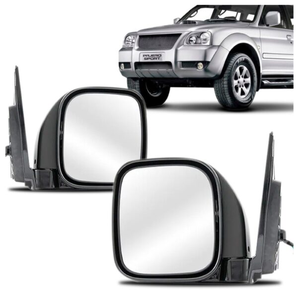 Par Retrovisor Pajero Sport 1999 00 A 2009 Elétrico Retrátil