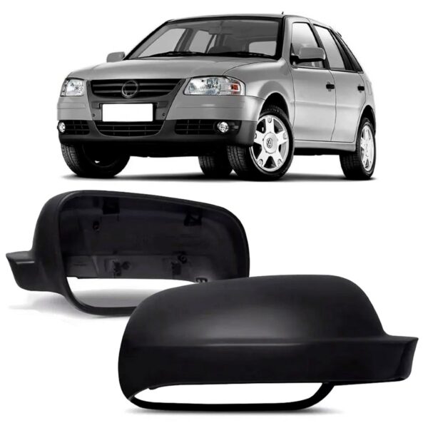 Par Capa Retrovisor Gol 1999 A 2008 G3/g4 Preto Texturizado Preto