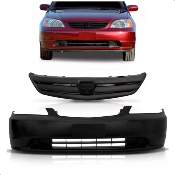 Envolvente Civic 1996 A 1998 + Grade Superior 1a Linha  Preto