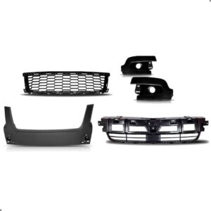 Kit Grade Sandero Stepway 2012 2013 Com Aplique Central Preto Traseiro