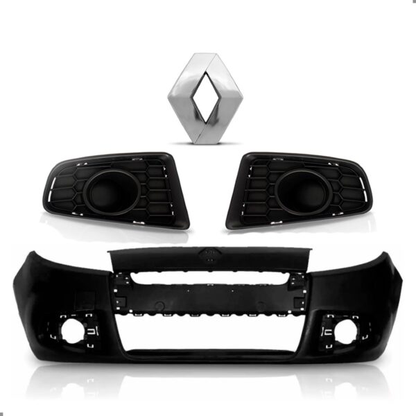 Kit Grade Parachoque Sandero 2011 2012 2013 2014 Preto Fosco