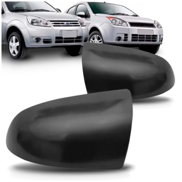 Par Capa Retrovisor Fiesta 2003 A 2014 Ka 2008 A 2014 Preto