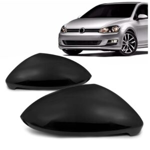 Par Capa Retrovisor Golf 2014 A 2016 Com Furo Pisca Primer