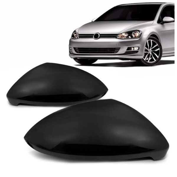 Par Capa Retrovisor Golf 2014 A 2016 Com Furo Pisca Primer