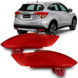 Par Refletor Parachoque Traseiro Hrv 2015 2016 2017 Vermelho