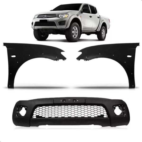 Envolvente Dianteiro L200 Triton 2011 A 2013 Com Paralamas Preto