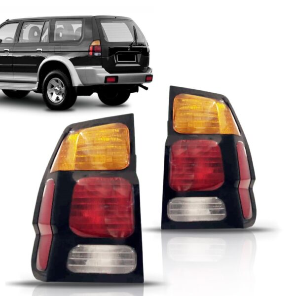 Par Sinaleira Traseira Pajero Sport 2000 A 2005 Tricolor Vermelho