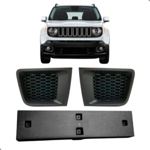 Kit Tampa Lateral Milha E Suporte Placa Renegade 2015 A 2021 Kit