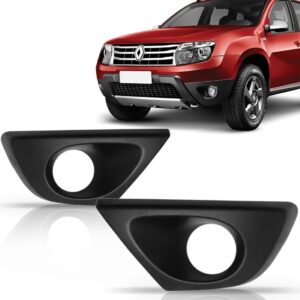 Par Moldura Milha Duster Oroch 2015 2016 2017 Com Furo Preto