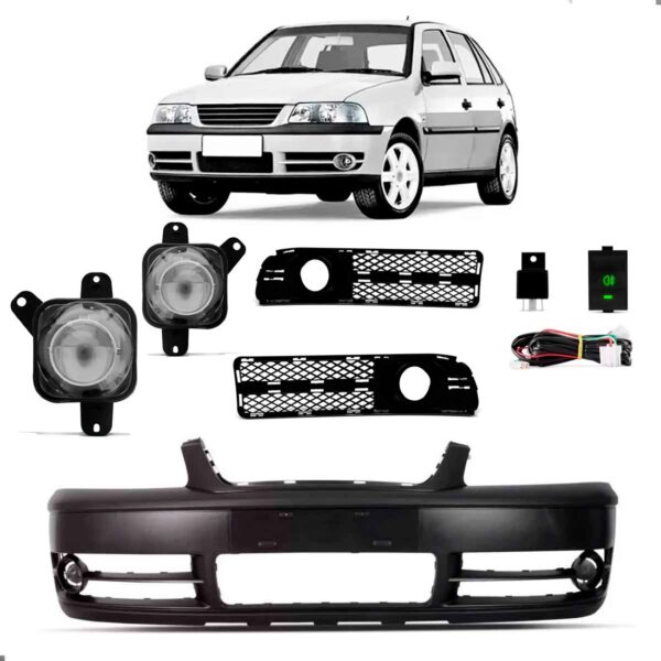 Kit Envolvente Saveiro 2004 2005 C/kit Milha Fase 2 Ii Novo Preto