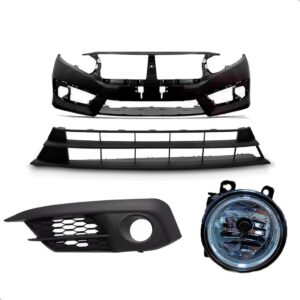Kit Envolvente Dianteiro Civic 2016 2017 2018 2019 Preto
